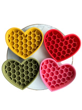 Load image into Gallery viewer, 2 in 1 Heart Honeycomb Slow Feeder &amp; Lick Mat
